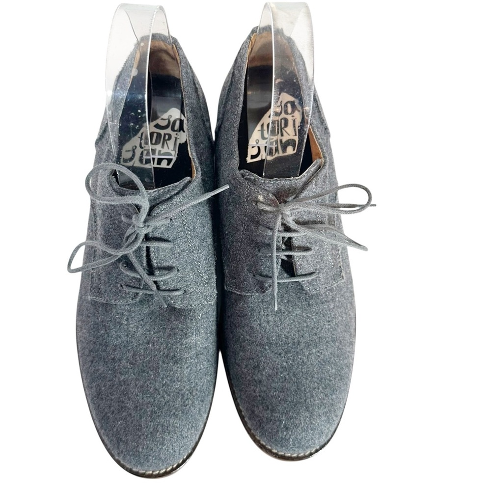 G.H.Bass & Co. Women's 8.5 Emmie Grey Wool/Tweed Fabric Lace Up Oxford Shoes View 6